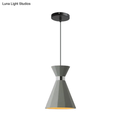 8.5"/10.5" Nordic Grey Cement Suspension Light - Head Hourglass Ceiling Pendant for Dining Room