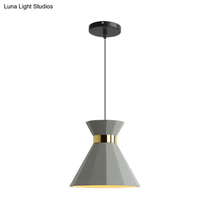 8.5"/10.5" Nordic Grey Cement Suspension Light - Head Hourglass Ceiling Pendant for Dining Room