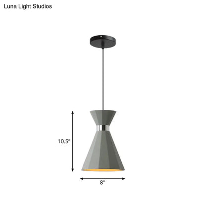 8.5"/10.5" Nordic Grey Cement Suspension Light - Head Hourglass Ceiling Pendant for Dining Room