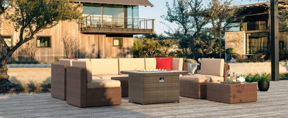 8-Piece Wicker Patio Furniture Set