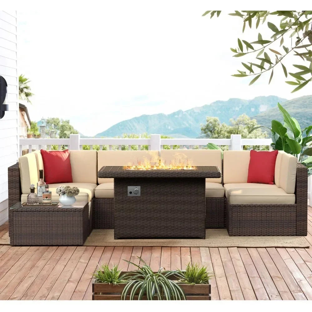 8-Piece Wicker Patio Furniture Set