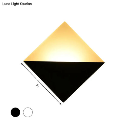ديكوربايتس™ مصباح حائط LED عصري مقاس 8 بوصات - غطاء أكريليك، مصباح حائط مربع أسود/أبيض