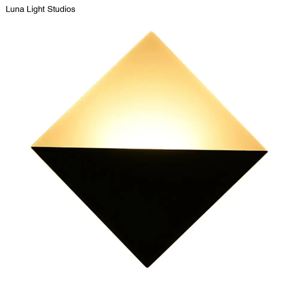 ديكوربايتس™ مصباح حائط LED عصري مقاس 8 بوصات - غطاء أكريليك، مصباح حائط مربع أسود/أبيض