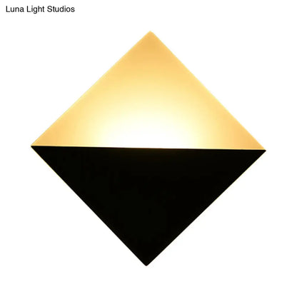 ديكوربايتس™ مصباح حائط LED عصري مقاس 8 بوصات - غطاء أكريليك، مصباح حائط مربع أسود/أبيض