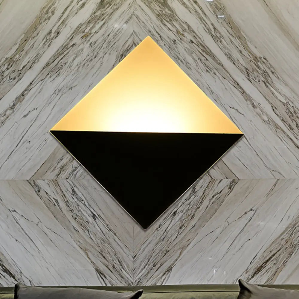 Aplique de pared LED contemporáneo de 8 pulgadas - Pantalla acrílica, aplique cuadrado blanco y negro