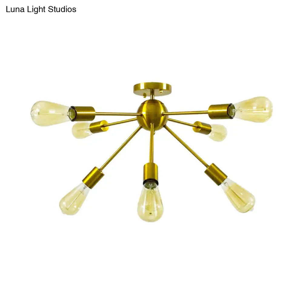 ديكوربايتس™ مصباح سقفي معدني حديث بثمانية رؤوس، بتصميم كروي صغير، مناسب للمطاعم