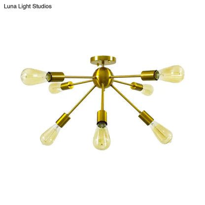 ديكوربايتس™ مصباح سقفي معدني حديث بثمانية رؤوس، بتصميم كروي صغير، مناسب للمطاعم