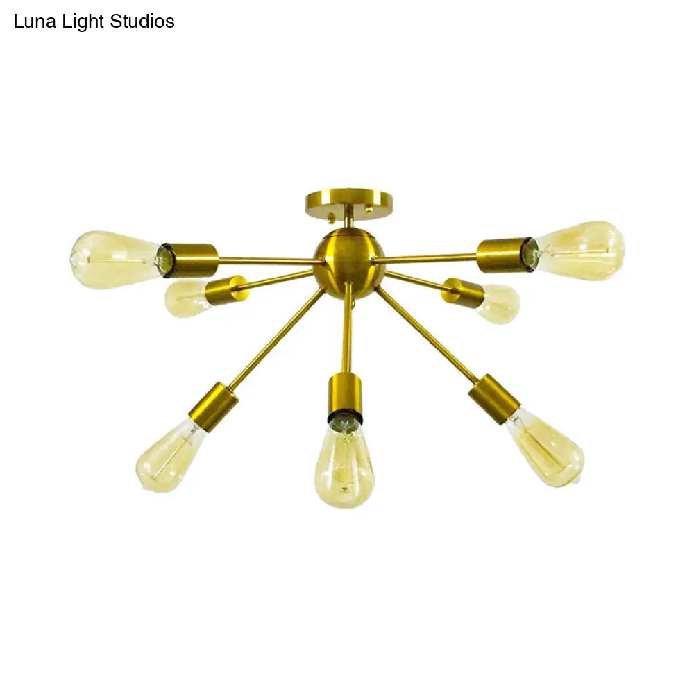 ديكوربايتس™ مصباح سقفي معدني حديث بثمانية رؤوس، بتصميم كروي صغير، مناسب للمطاعم