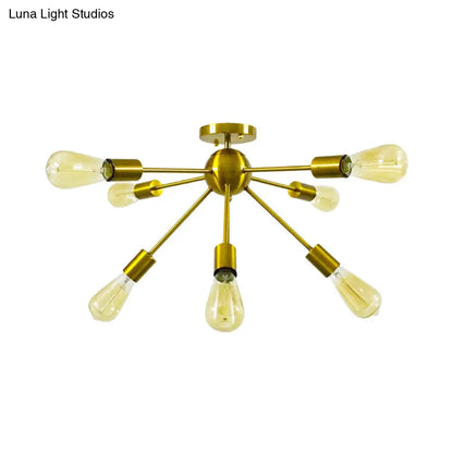 ديكوربايتس™ مصباح سقفي معدني حديث بثمانية رؤوس، بتصميم كروي صغير، مناسب للمطاعم