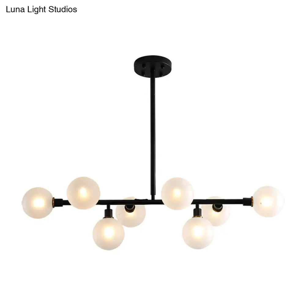 ديكوربايتس™ - قلادة جزيرة نورديك سوداء بثمانية مصابيح للمطاعم