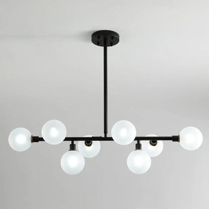 ديكوربايتس™ - قلادة جزيرة نورديك سوداء بثمانية مصابيح للمطاعم