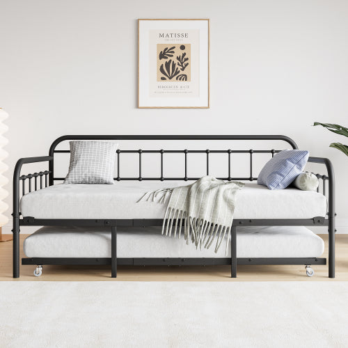 Black Metal Daybed Trundle