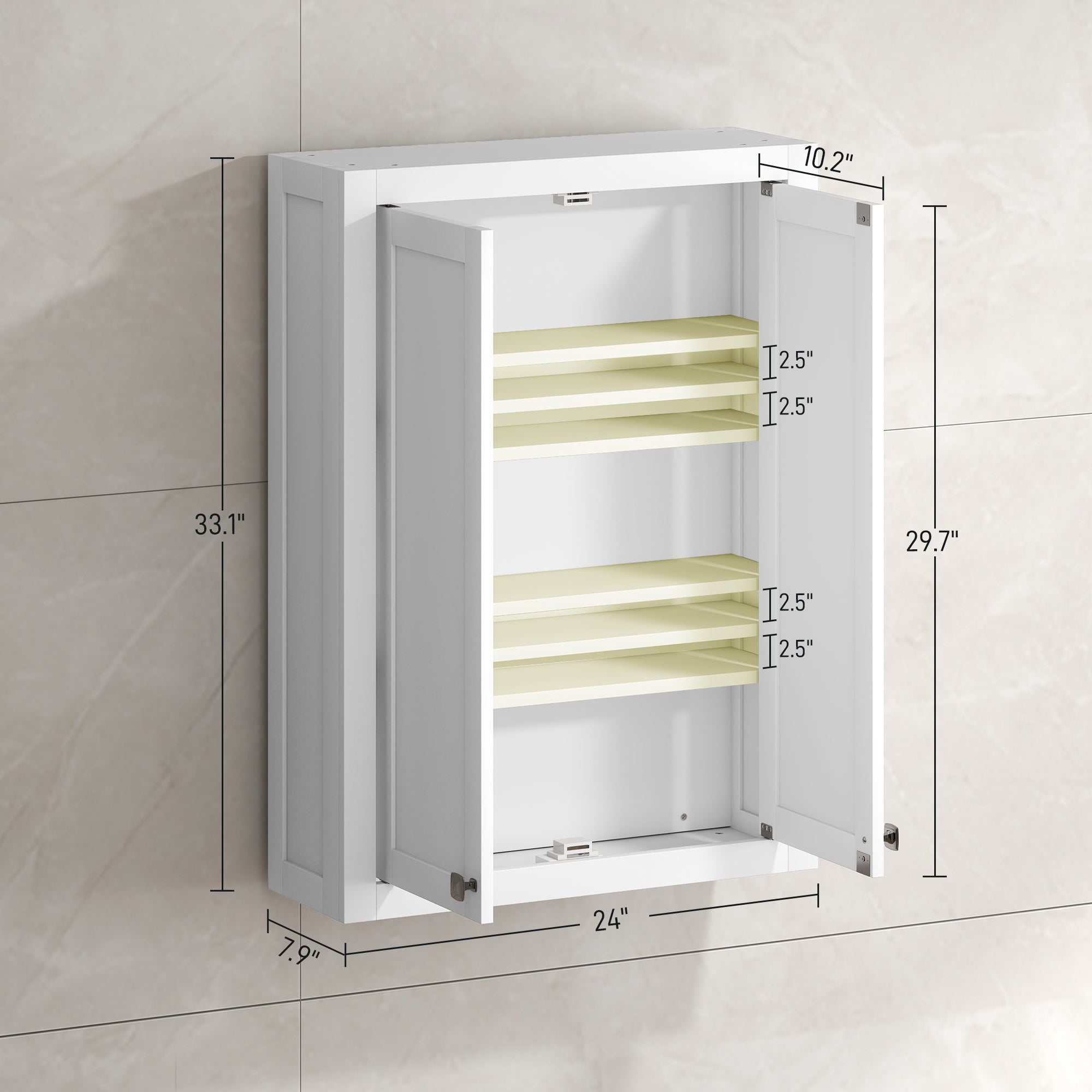 White Bathroom Wall Cabinet
