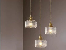 Green Glass Brass Multi-Head Chandelier