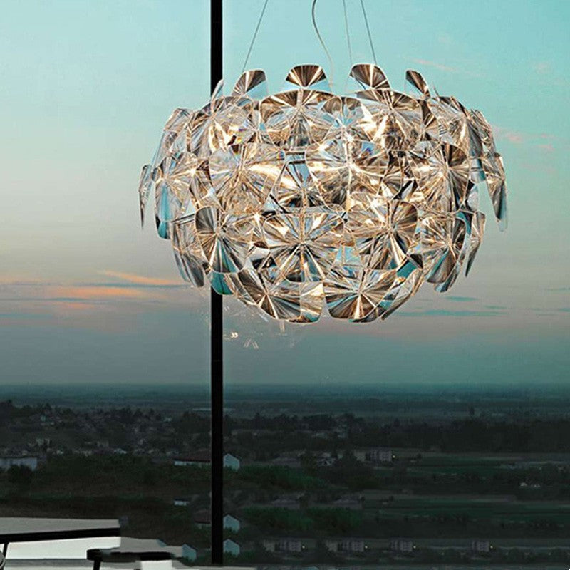 Chandelier de Acrílico LED para Sala de Estar Manzana
