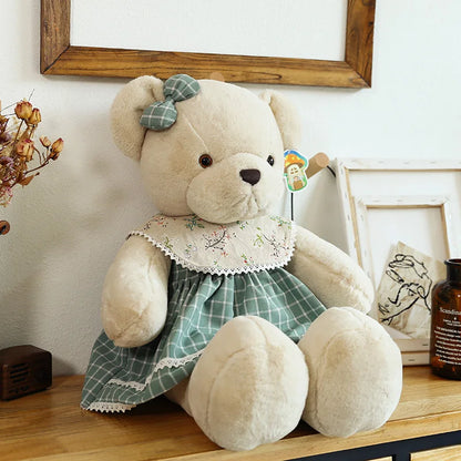 80cm Couple Bear Plush Toys Christmas Gift - green female bear / 40cm - Chandelier