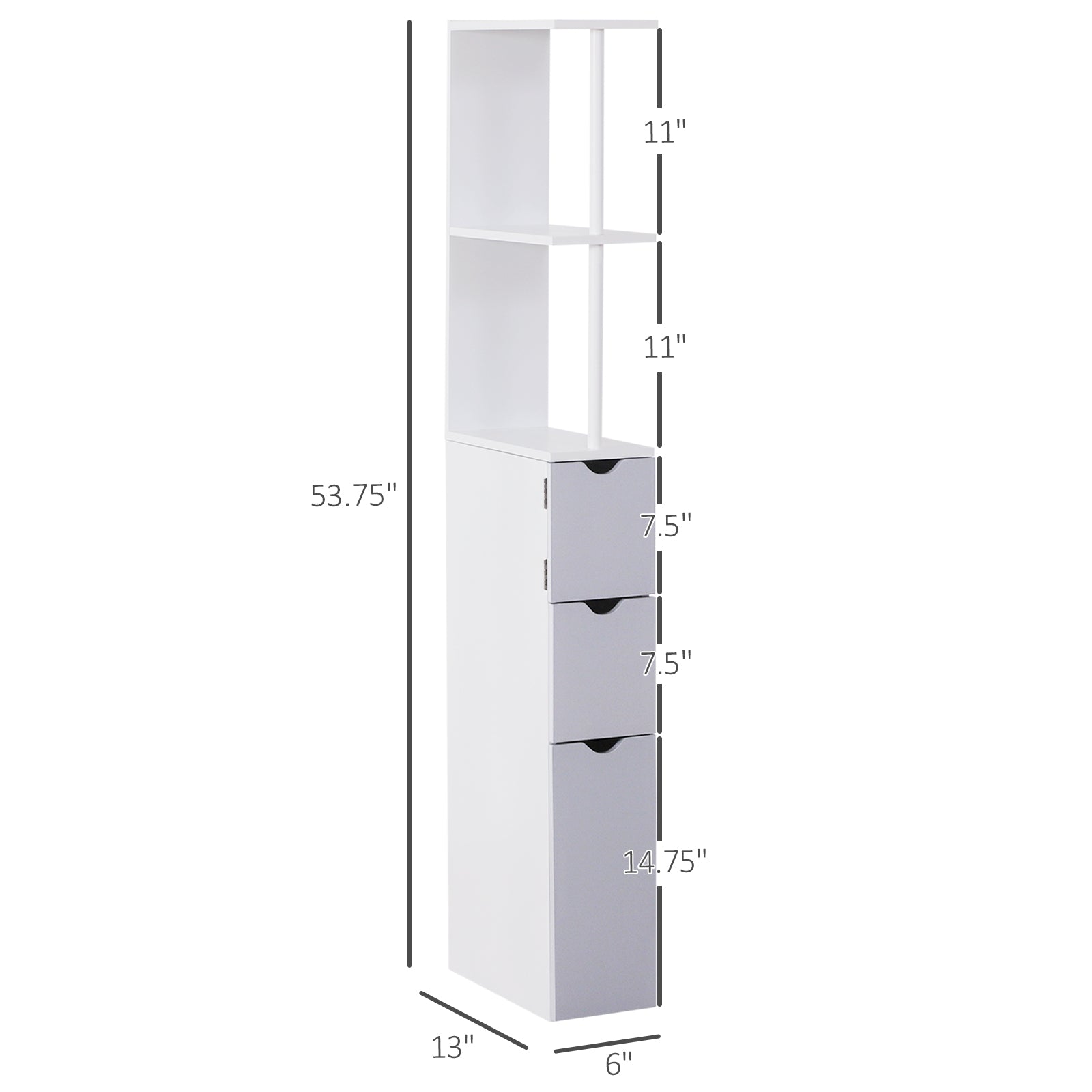White Modern Linen Cabinet