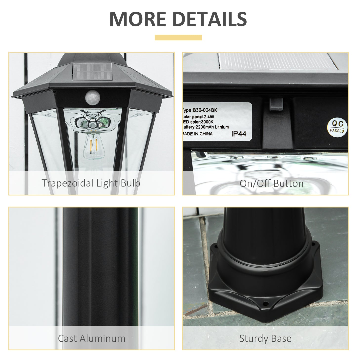 92.5" Outdoor Lamp Post Light