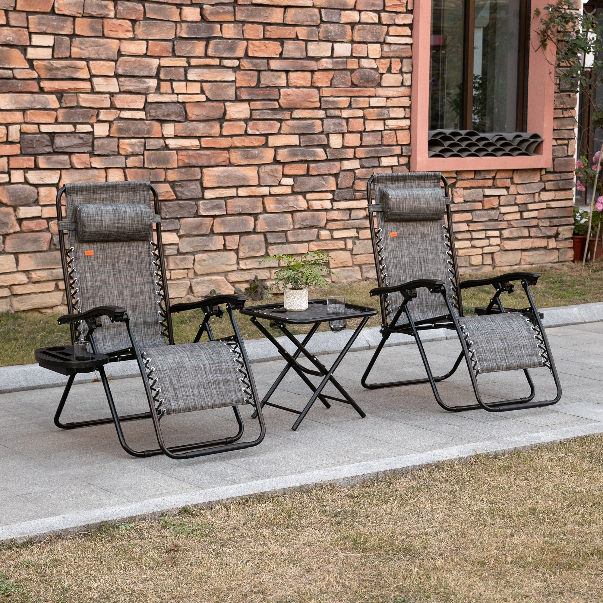Conjunto de Silla de Gravedad Cero con Mesa Auxiliar