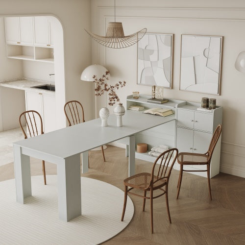White Modern Extendable Table