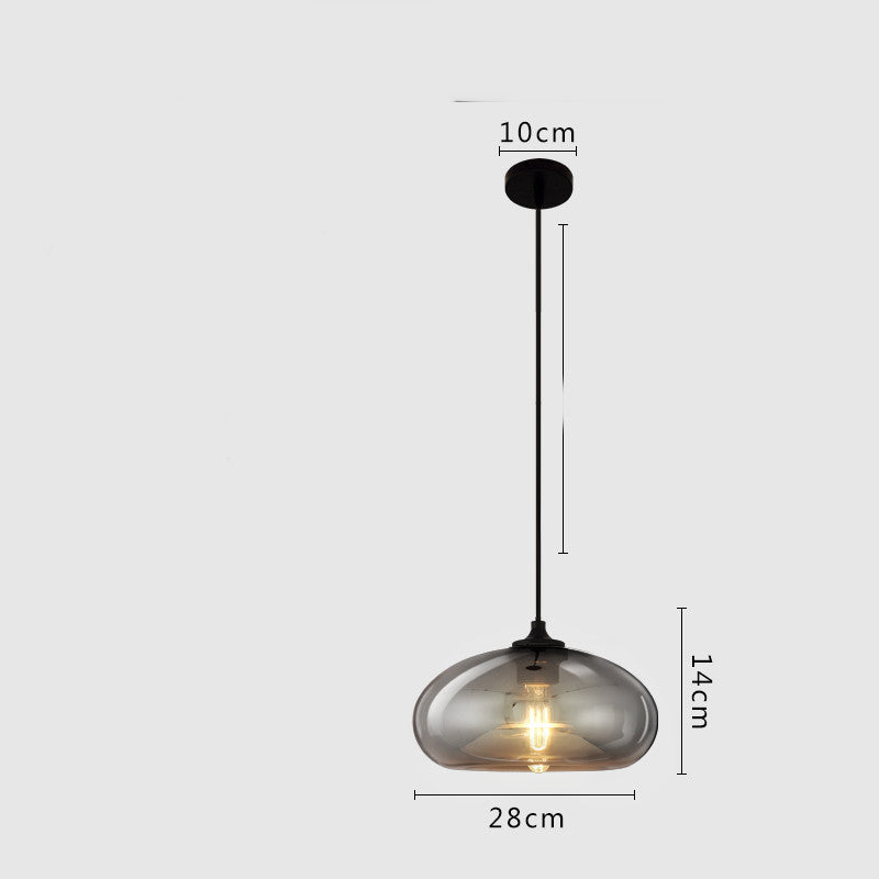 Glass Single Head Chandelier