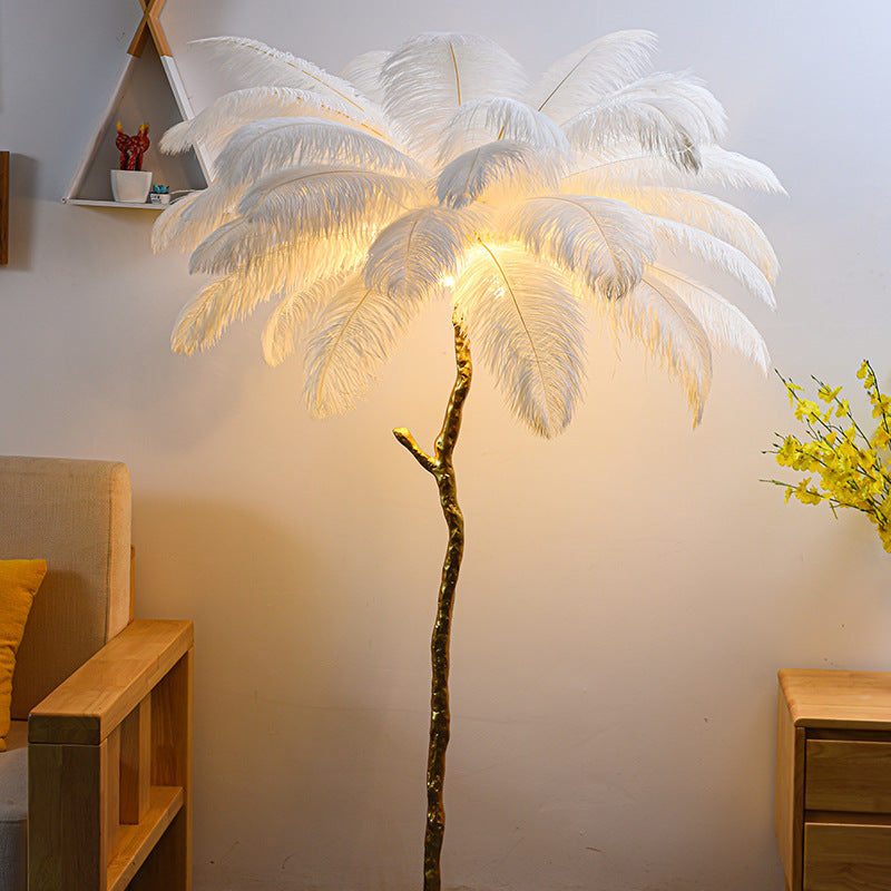 Copper Feather Floor Lamp
