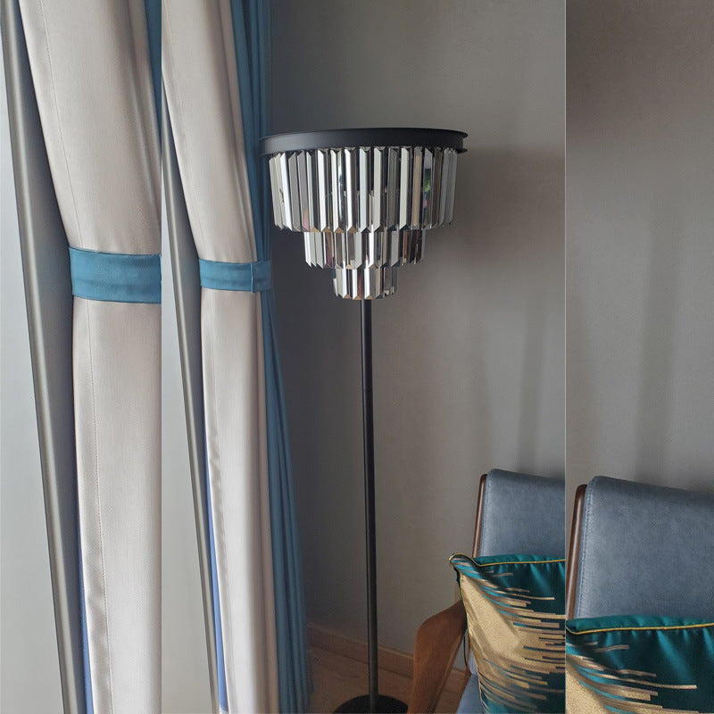 Crystal Iron Floor Lamp