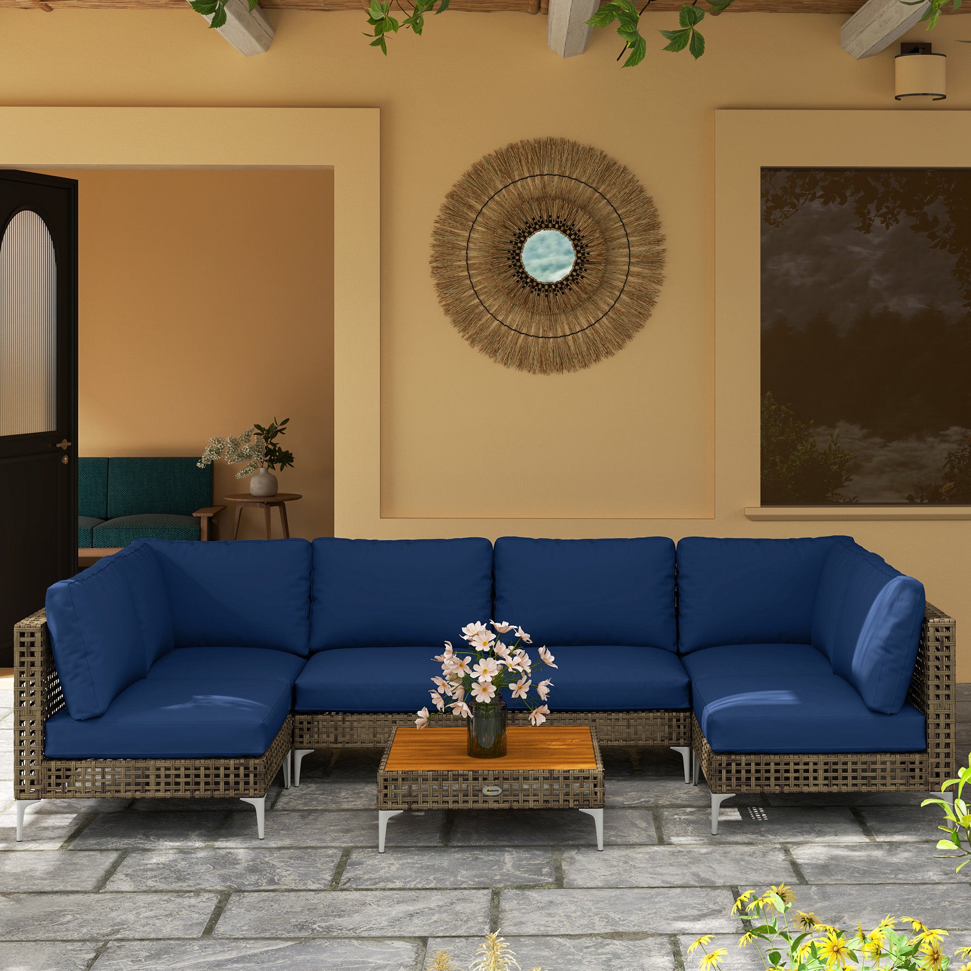 Brown Rustic Patio Set