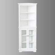 Matte White Corner Cabinet