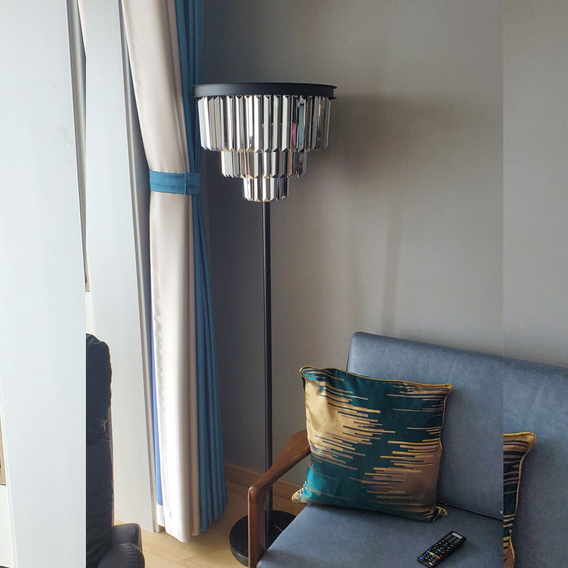 Crystal Iron Floor Lamp