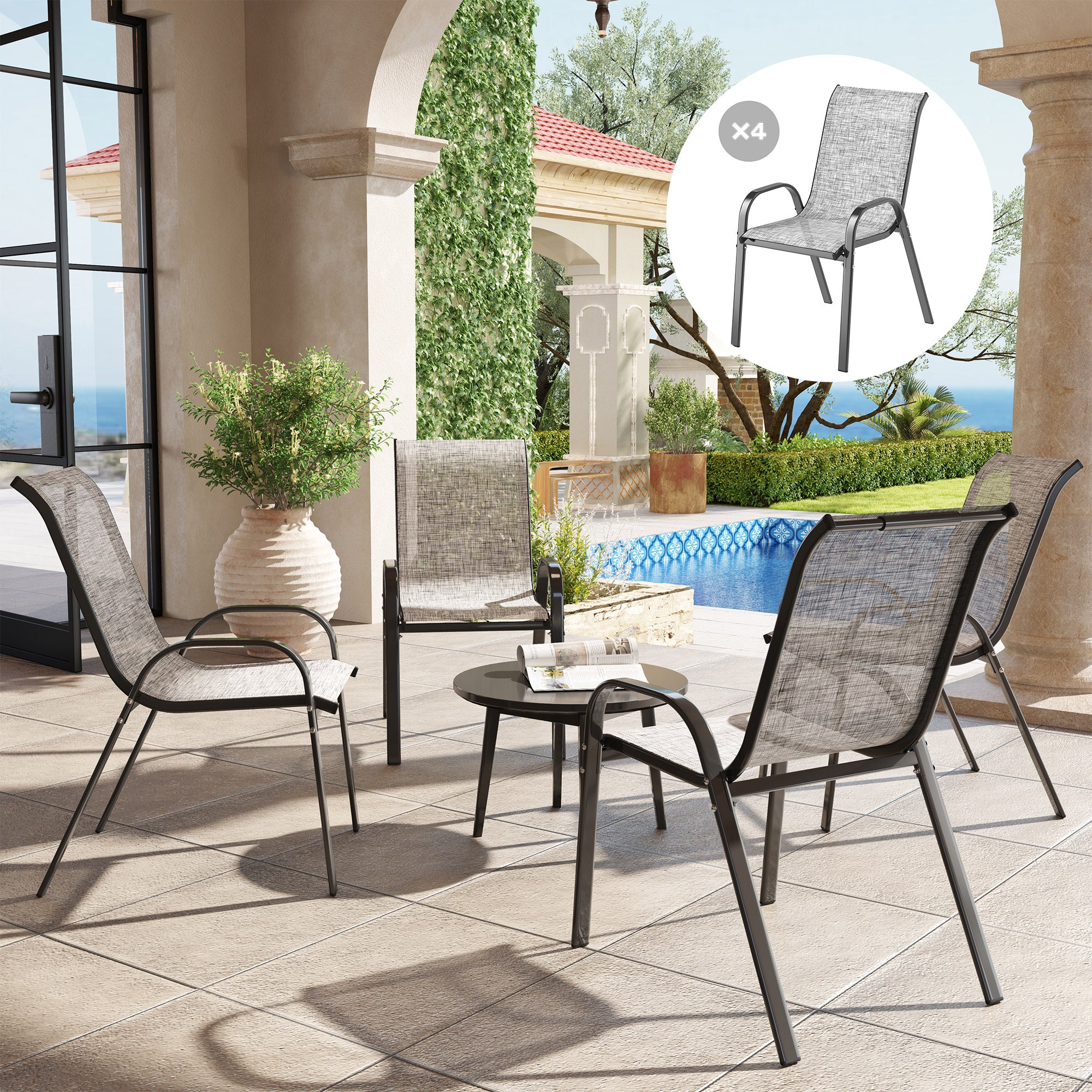Stacking Outdoor Dining Chairs