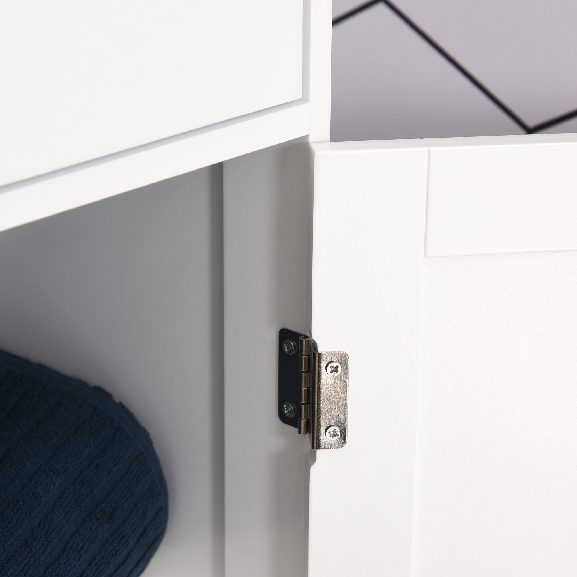 White Tall Linen Cabinet