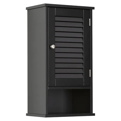 FRALIMK Medicine Cabinet, Hanging Cabinet With 3 Tiers, Single Louvered Door, Slim Wall Cabinet For Home Bathroom Bedroom, White