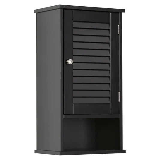 FRALIMK Medicine Cabinet, Hanging Cabinet With 3 Tiers, Single Louvered Door, Slim Wall Cabinet For Home Bathroom Bedroom, White