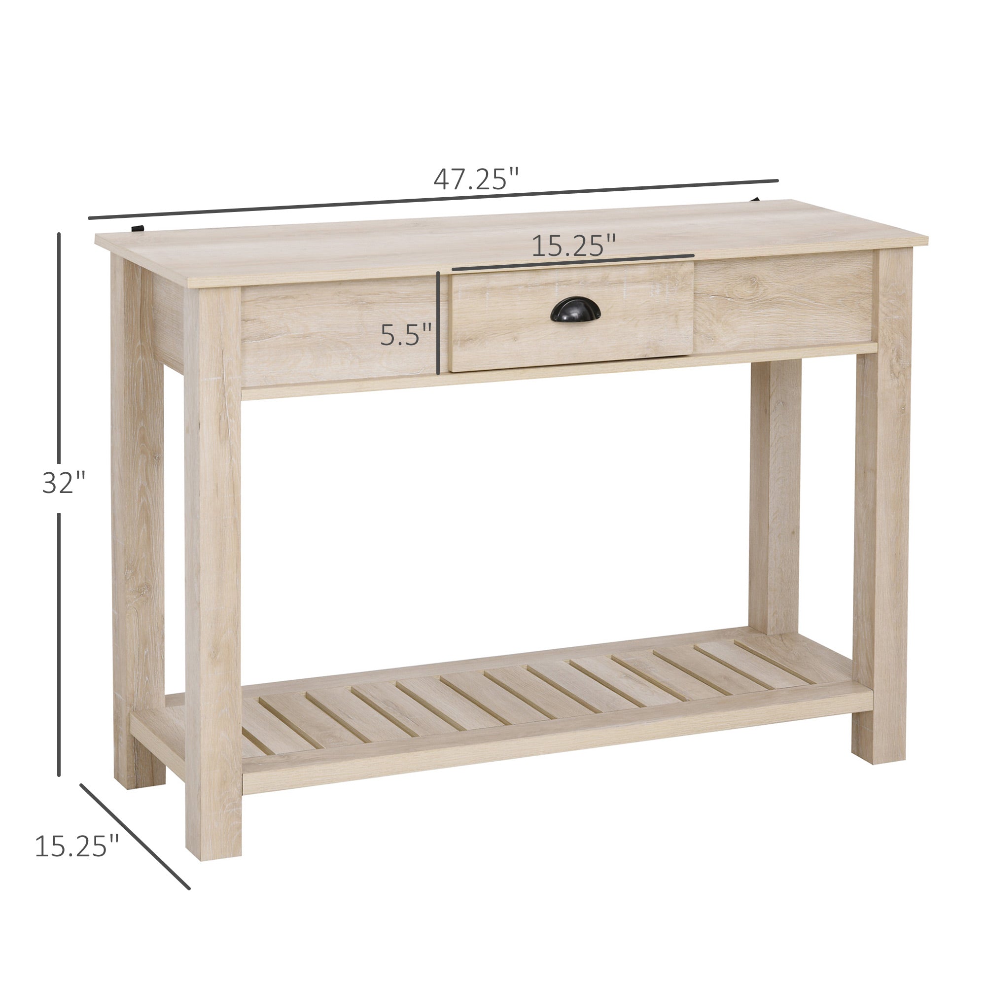 Black Entryway Console Table