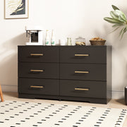 Black 6 Drawer Chest