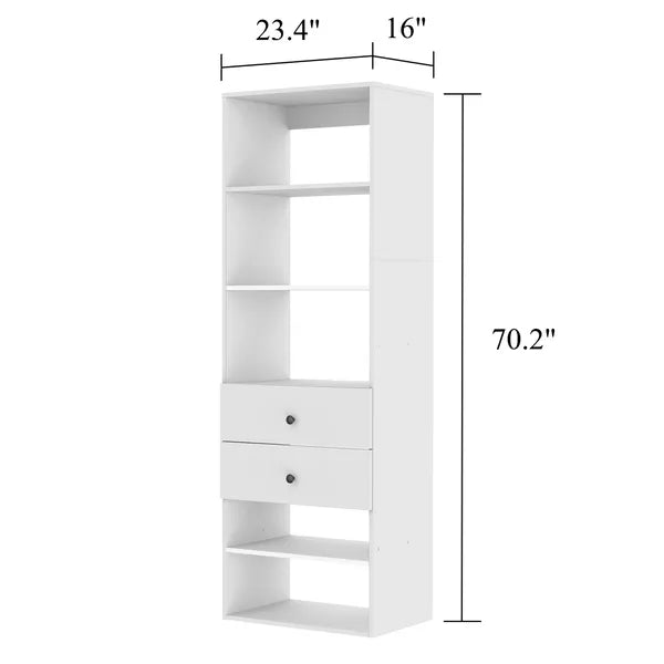 White Modular Closet System