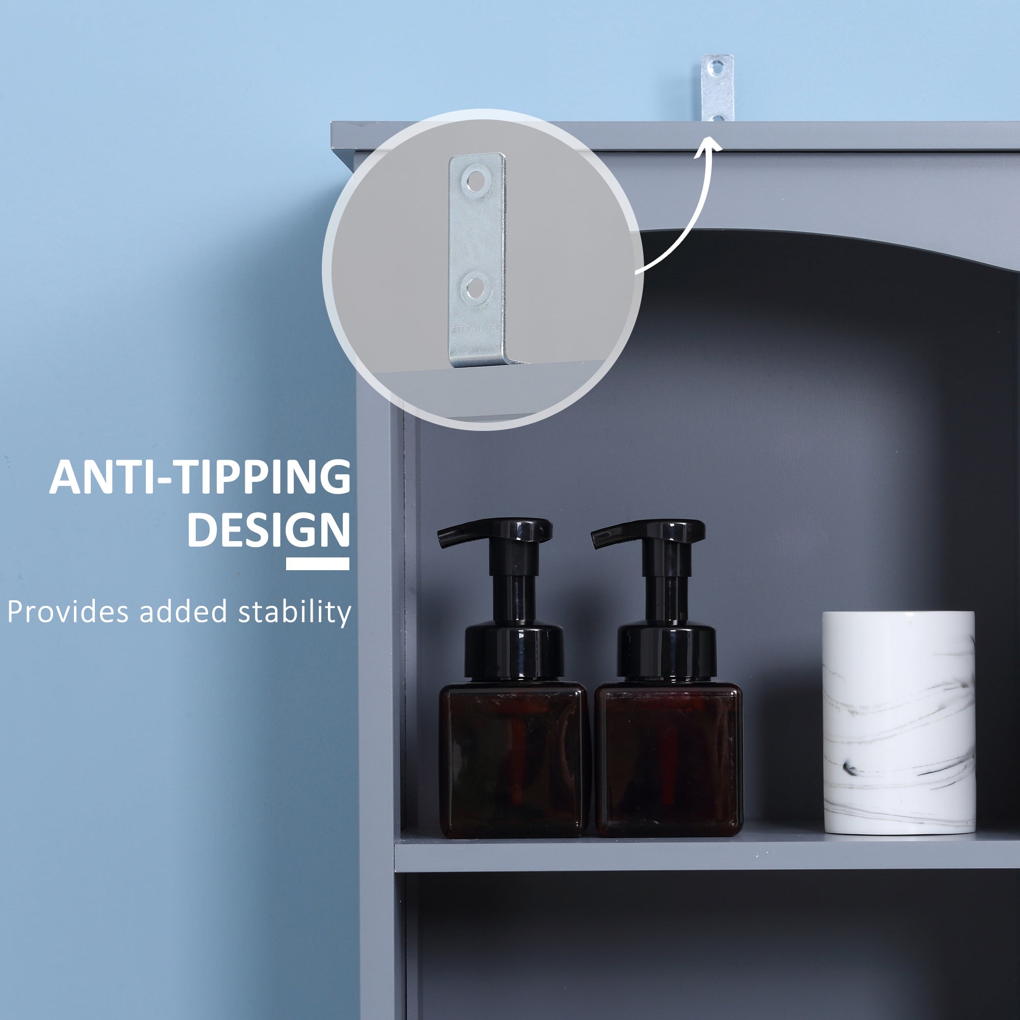 Sleek White Storage Cabinet
