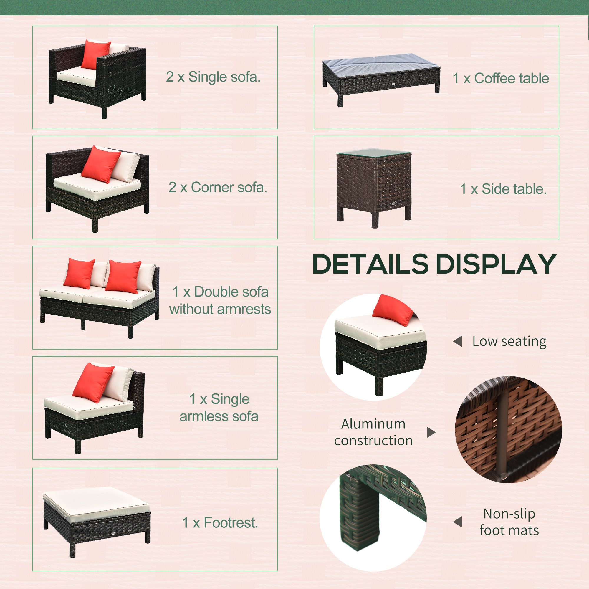 Rattan Conversation Patio Set