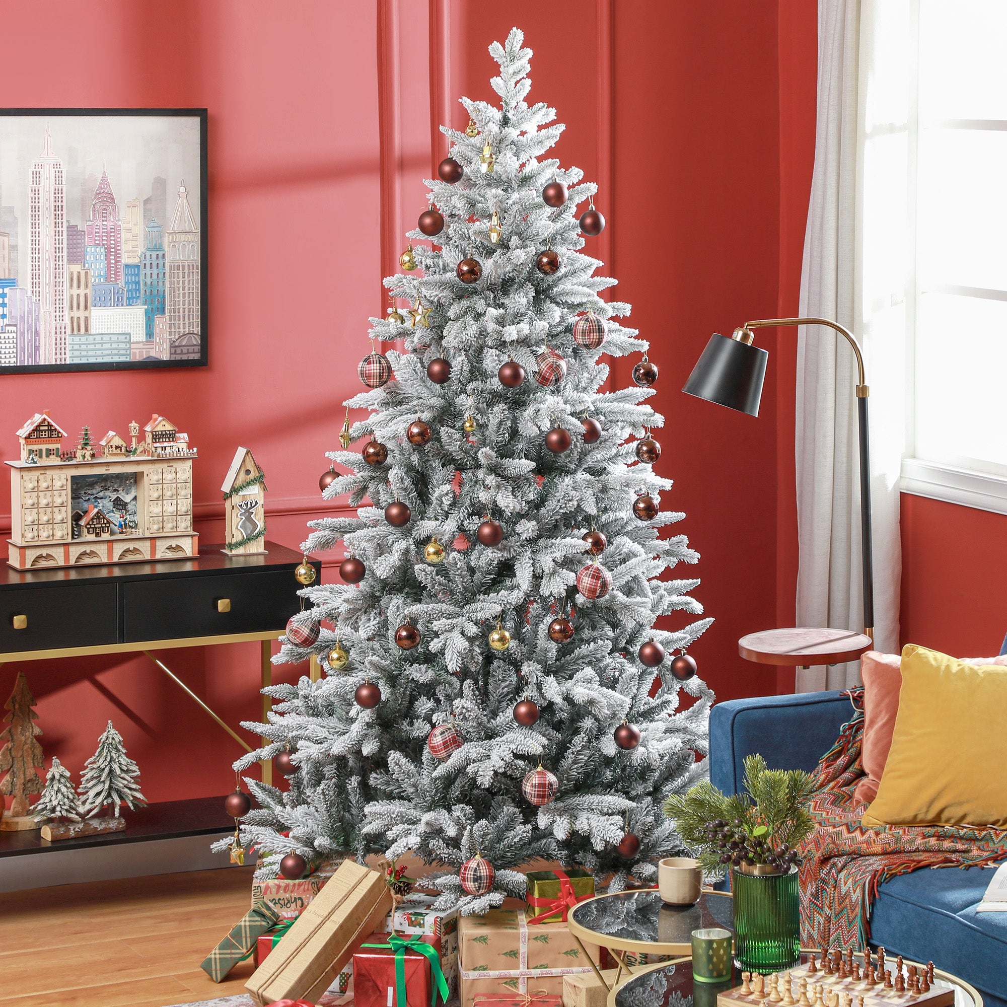 Snow Flocked Christmas Tree