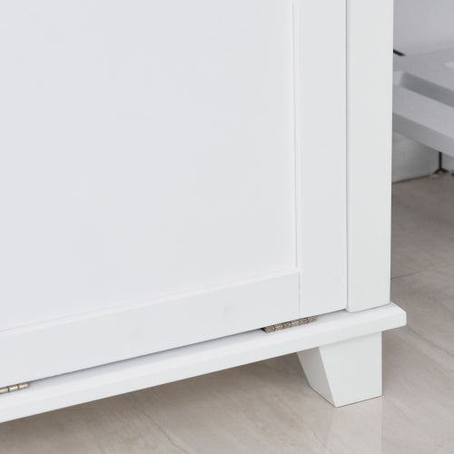 White Tilt-Out Laundry Cabinet Compact MDF