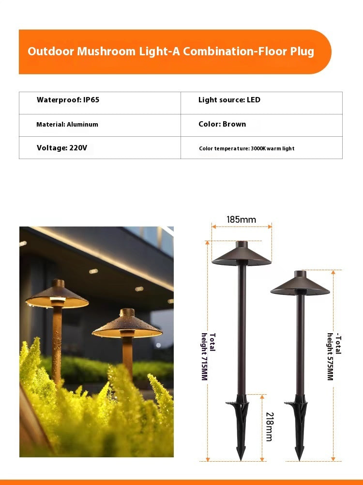 Brown Outdoor Floor Lamp