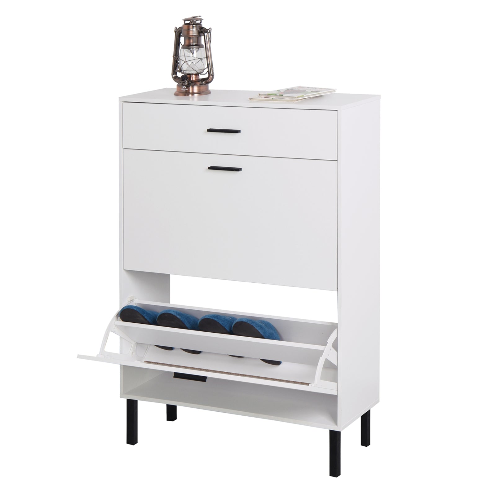 White Shoe Cabinet Organizer