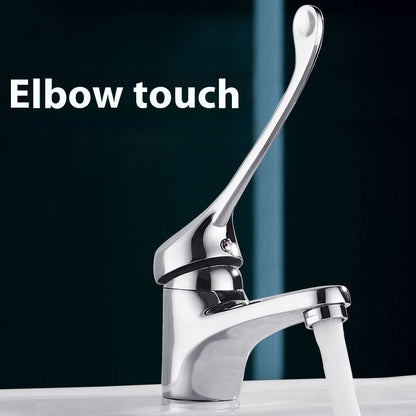 Long Handle Hot And Cold Faucet Elbow Wash Basin Faucet