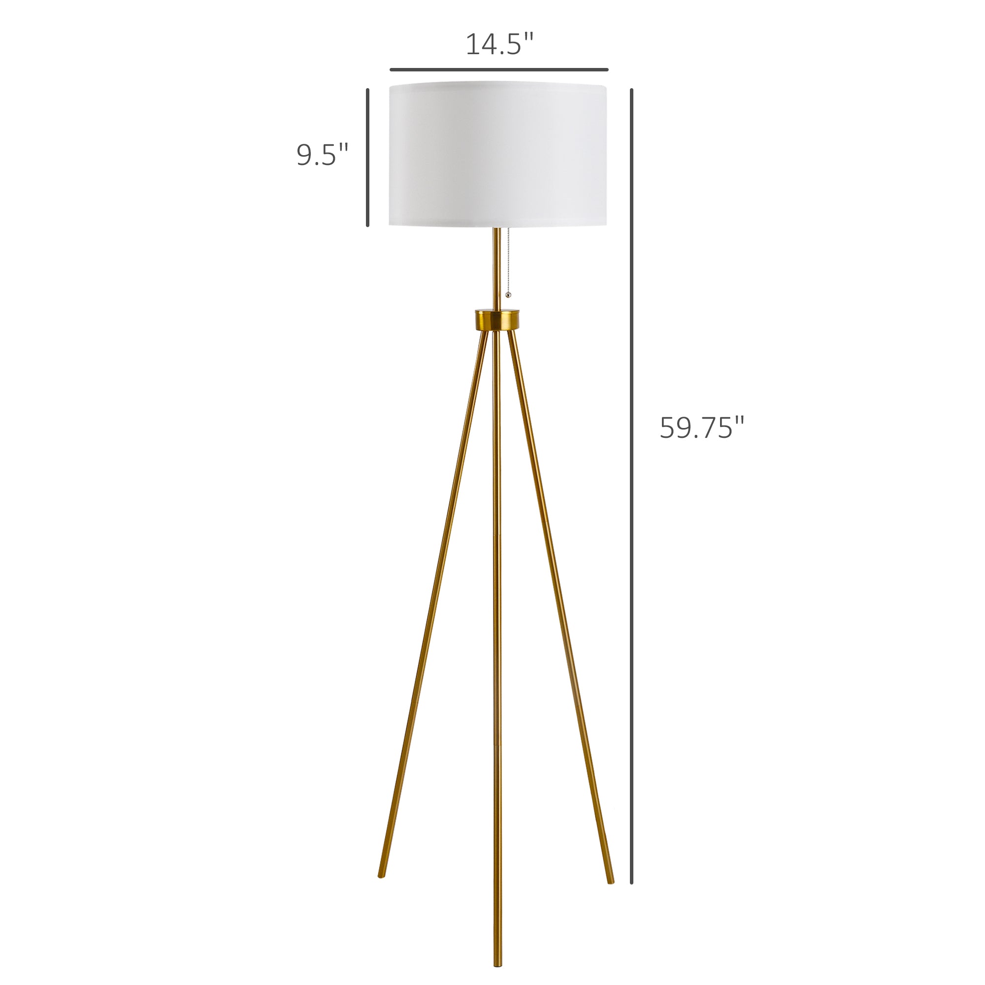 Modern Pull Chain Tripod Lamp