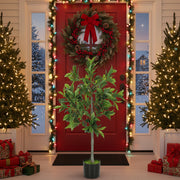 Künstlicher Weihnachtsbaum in Topf – Gefälschte Pflanze – Natürlicher grüner Baum für Feiertagsdekoration im Wohnzimmer, Büro, Zuhause – FBA-Versand