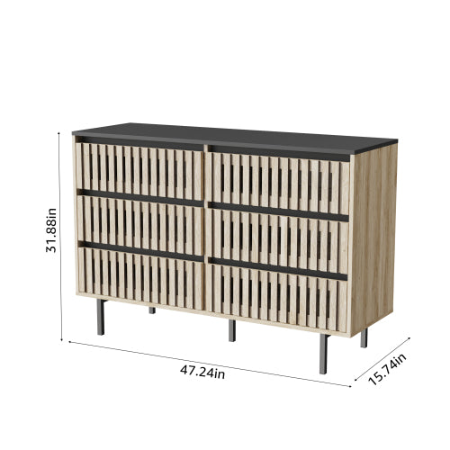 Natural Black Storage Cabinet