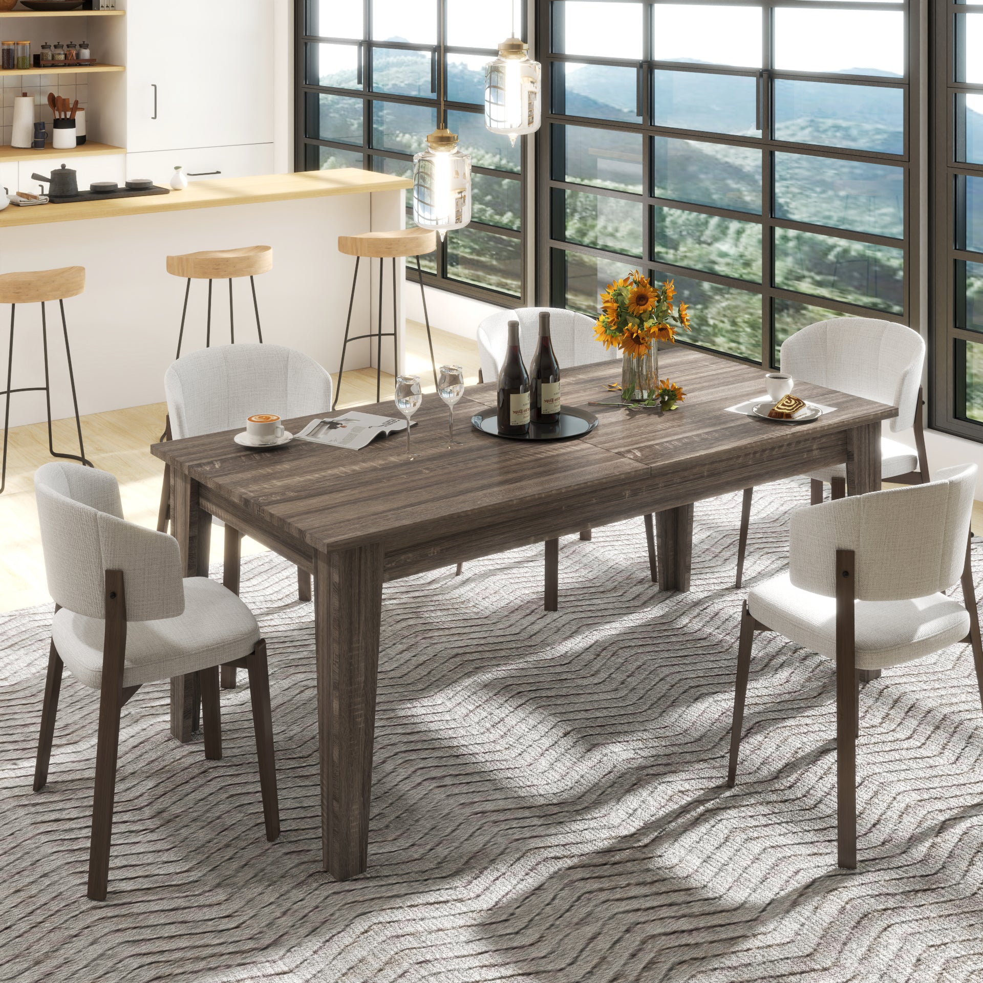 Dark Oak Extendable Table