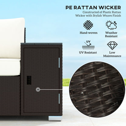 3 Seater Outdoor Couch Patio Sofa with Storage