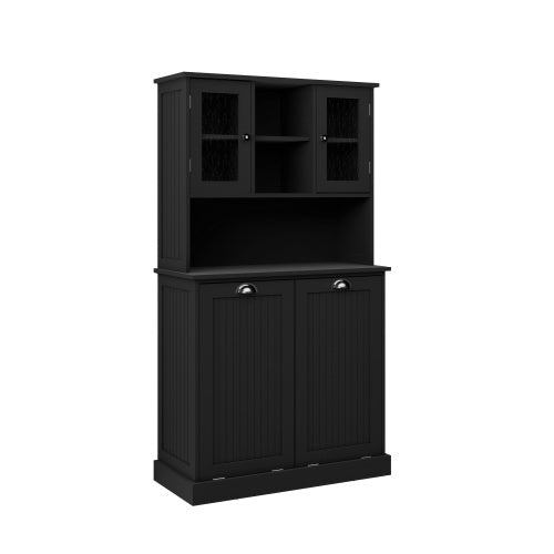 Black MDF Laundry Cabinet